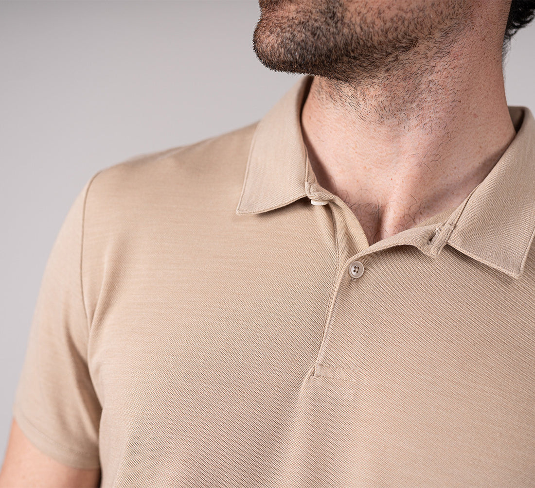 PIQUÉ MERINO POLO Sable 