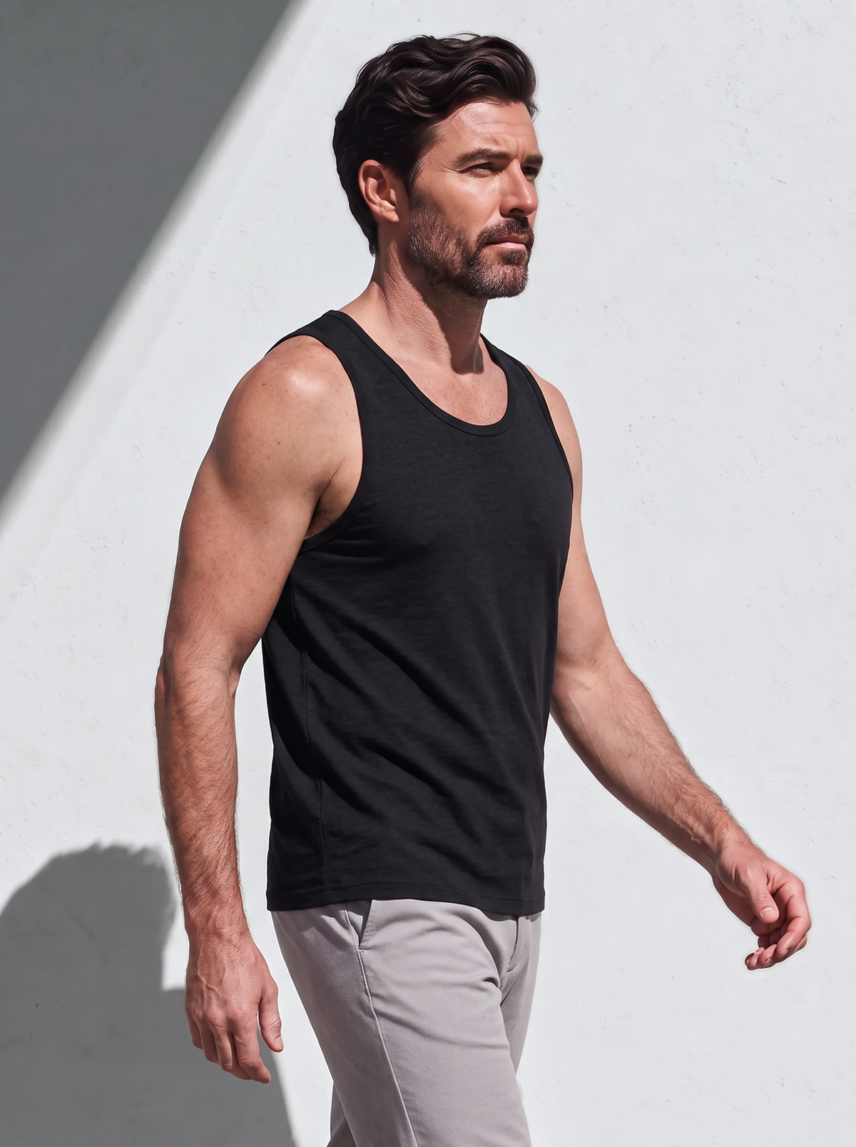 PERFORMANCE MERINO TANK noir 