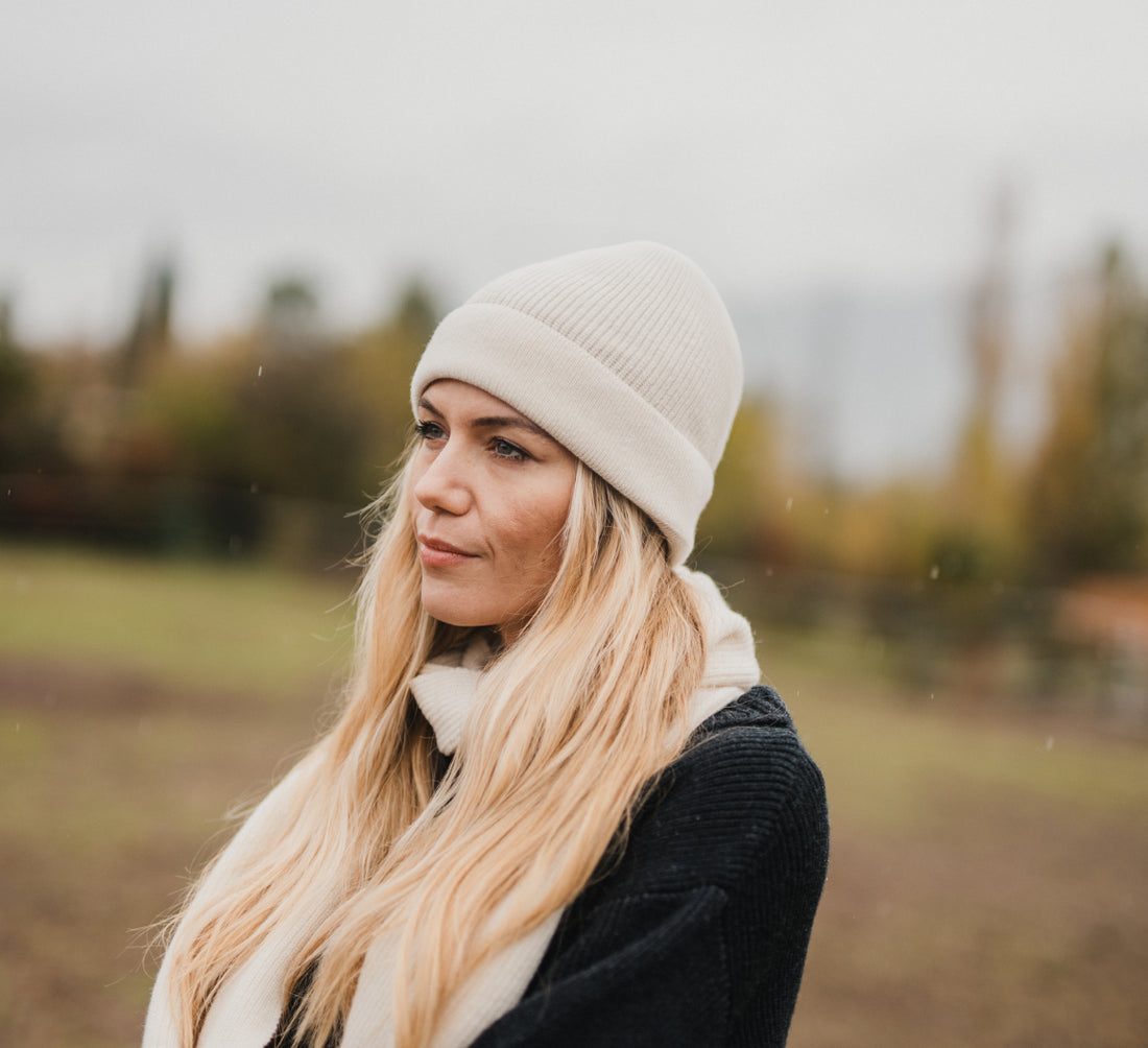 PREMIUM CASHMERE BEANIE Ivoire 