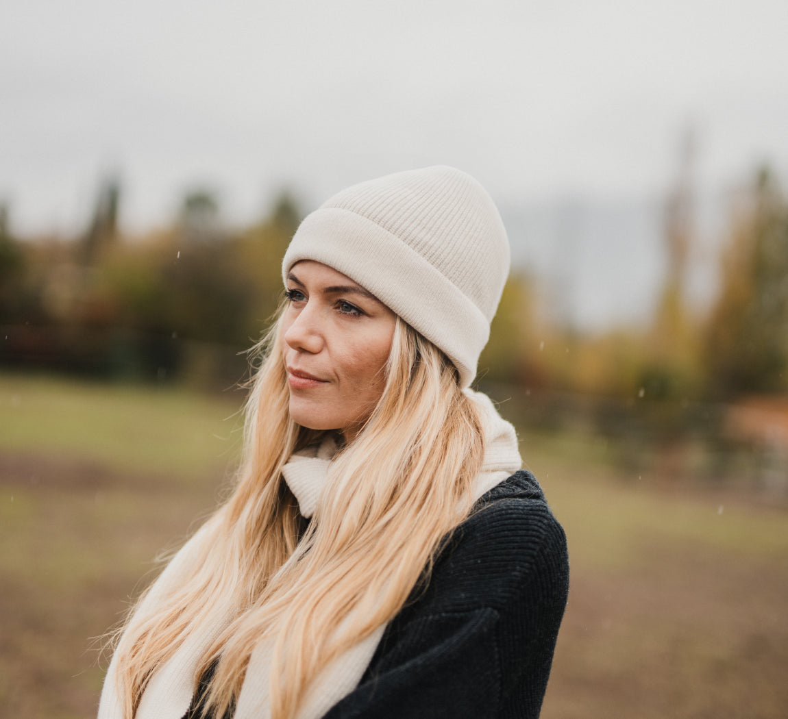 PREMIUM CASHMERE BEANIE Ivoire 