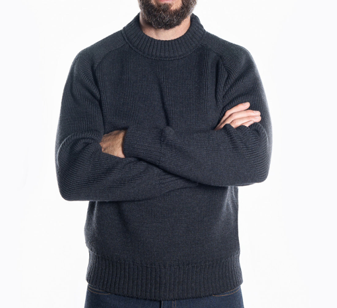 PREMIUM MERINO PULLOVER Gris Anthracite 