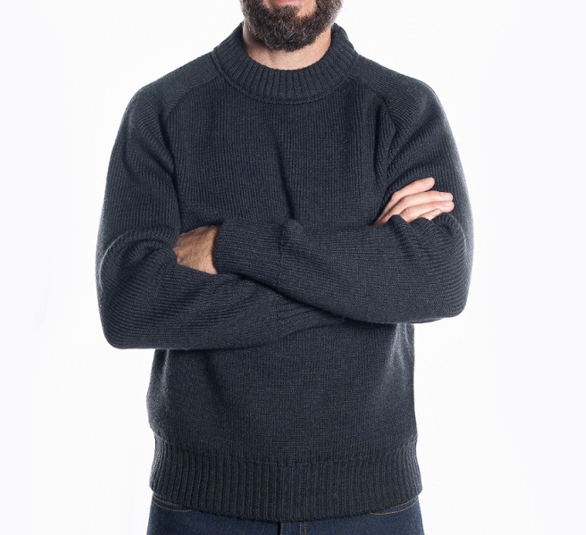PREMIUM MERINO PULLOVER Gris Anthracite 