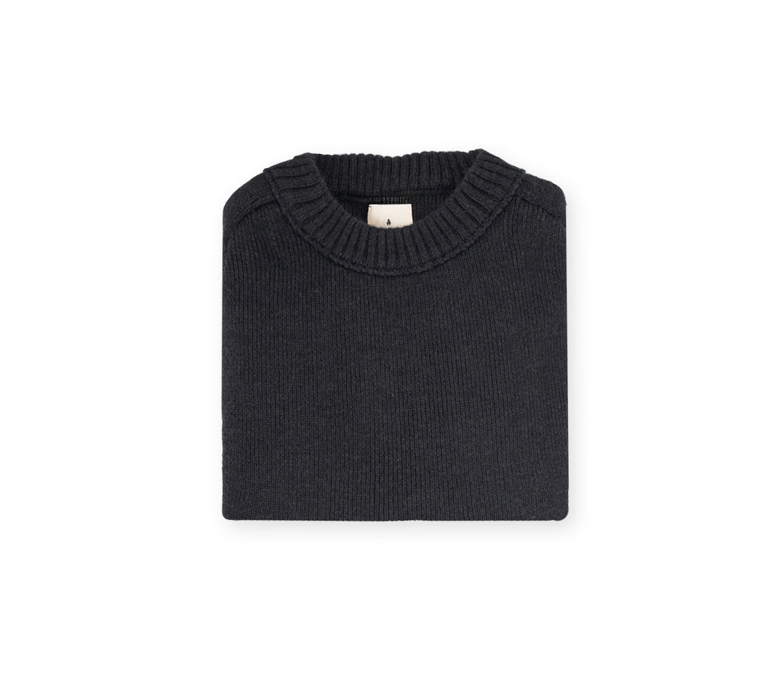 PREMIUM MERINO PULLOVER Gris Anthracite 