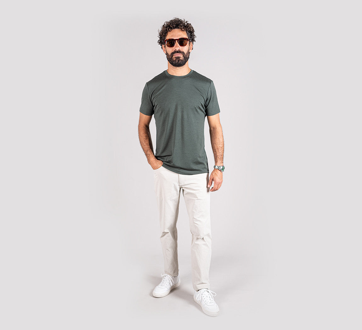 PREMIUM MERINO T-SHIRT Kaki 