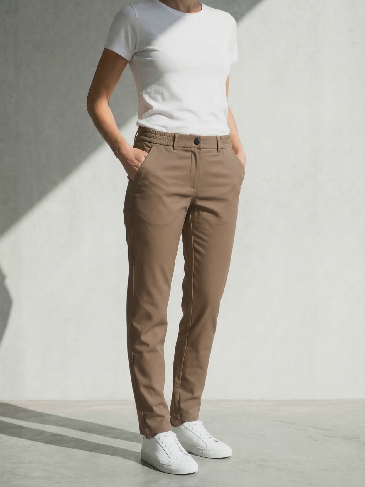WOMAN MERINO PANTS Beige 