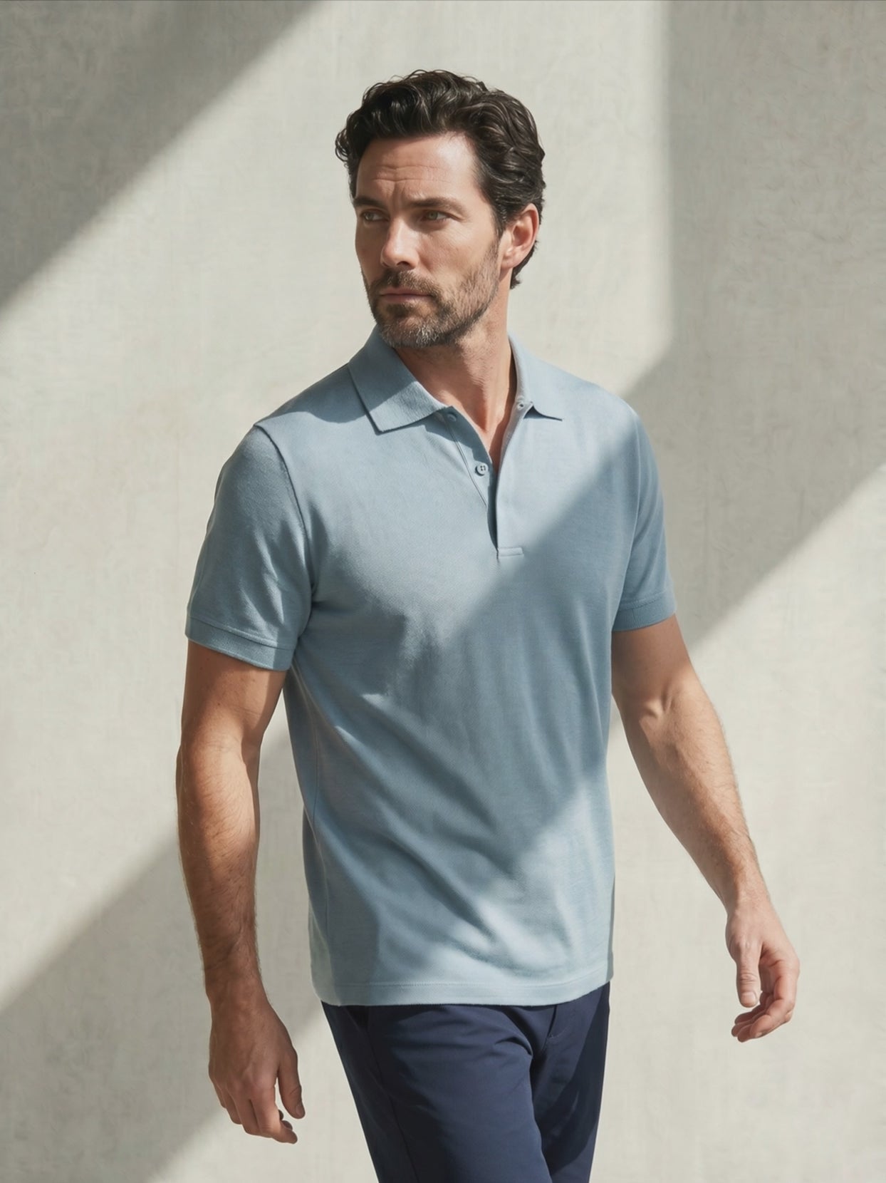 PERFORMANCE MERINO POLO
Bleu Ciel 