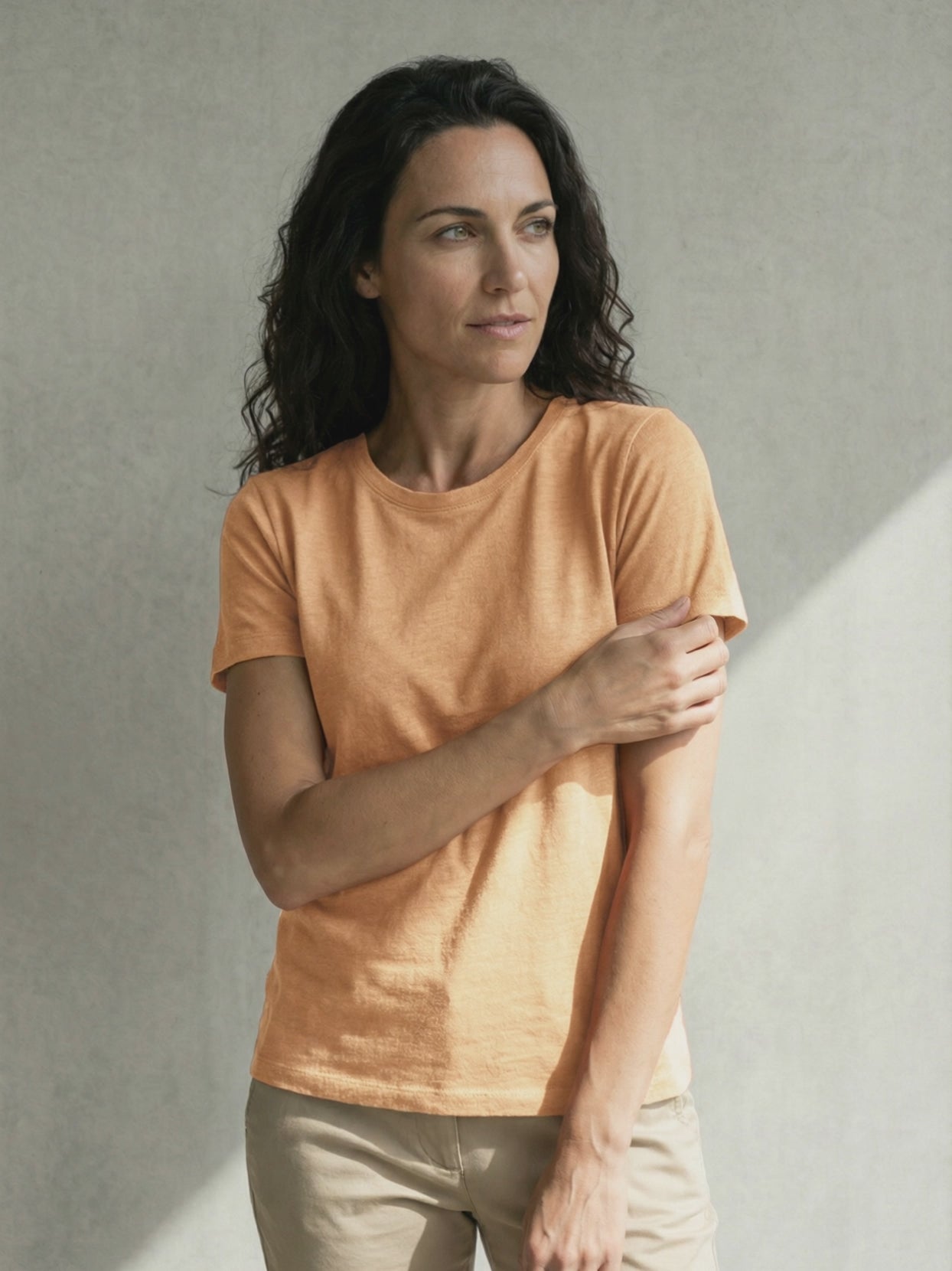 DRY HEMP WOMAN T-SHIRT Peach #en:color_peach,fr:couleur_peche