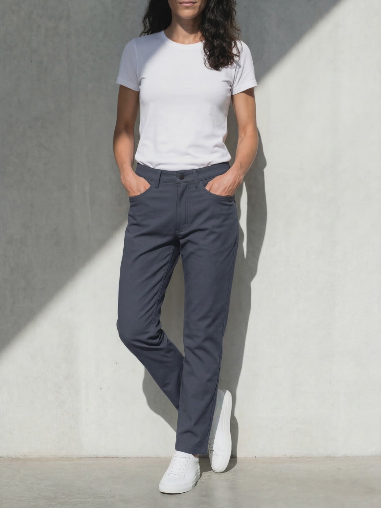 WOMAN EVERYDAY JEANS Bleu Gris #en:color_grey-blue,fr:couleur_bleu-gris