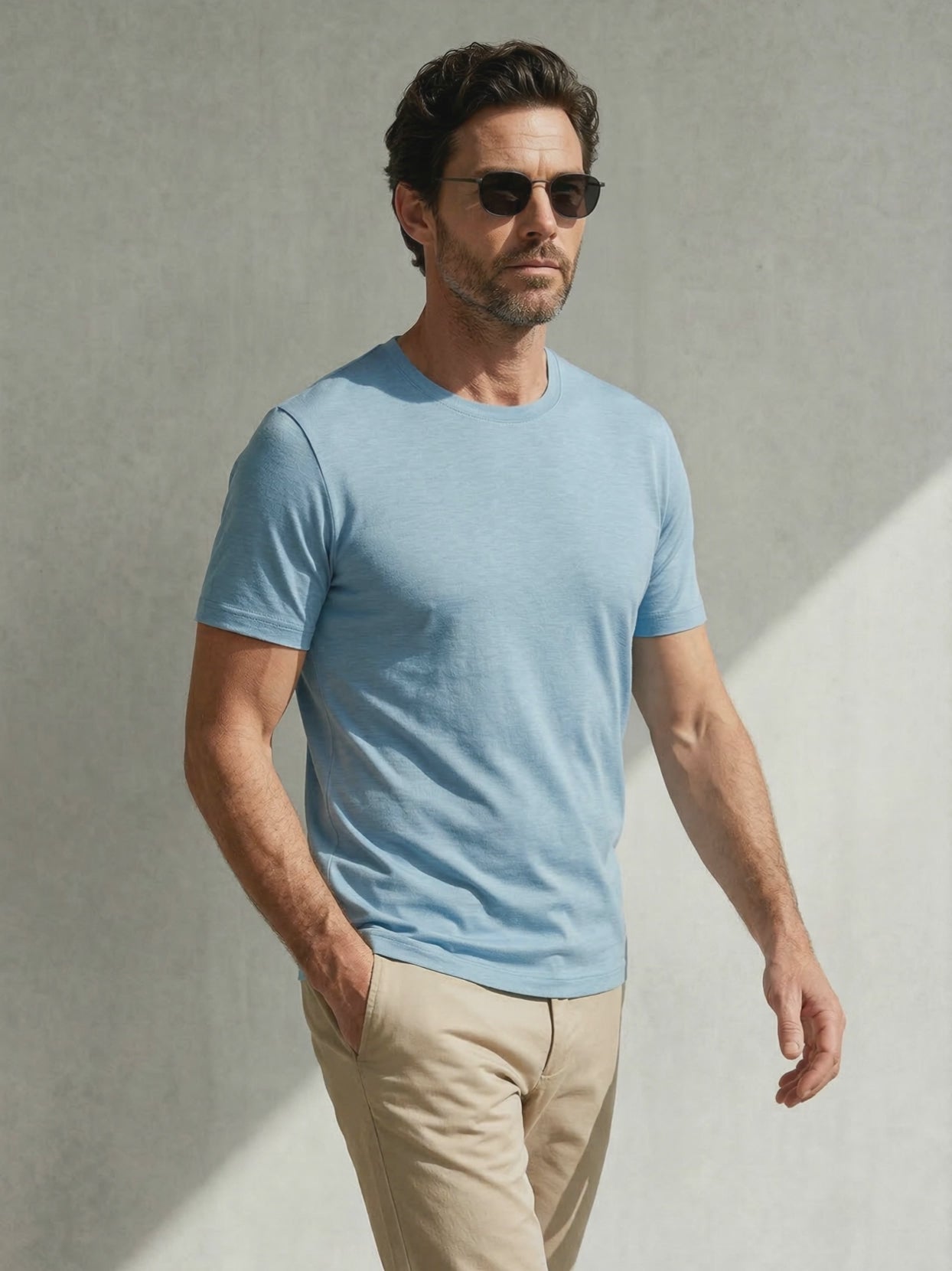 ACTION MERINO T-SHIRT Bleu Ciel #en:color_sky-blue,fr:couleur_bleu-ciel