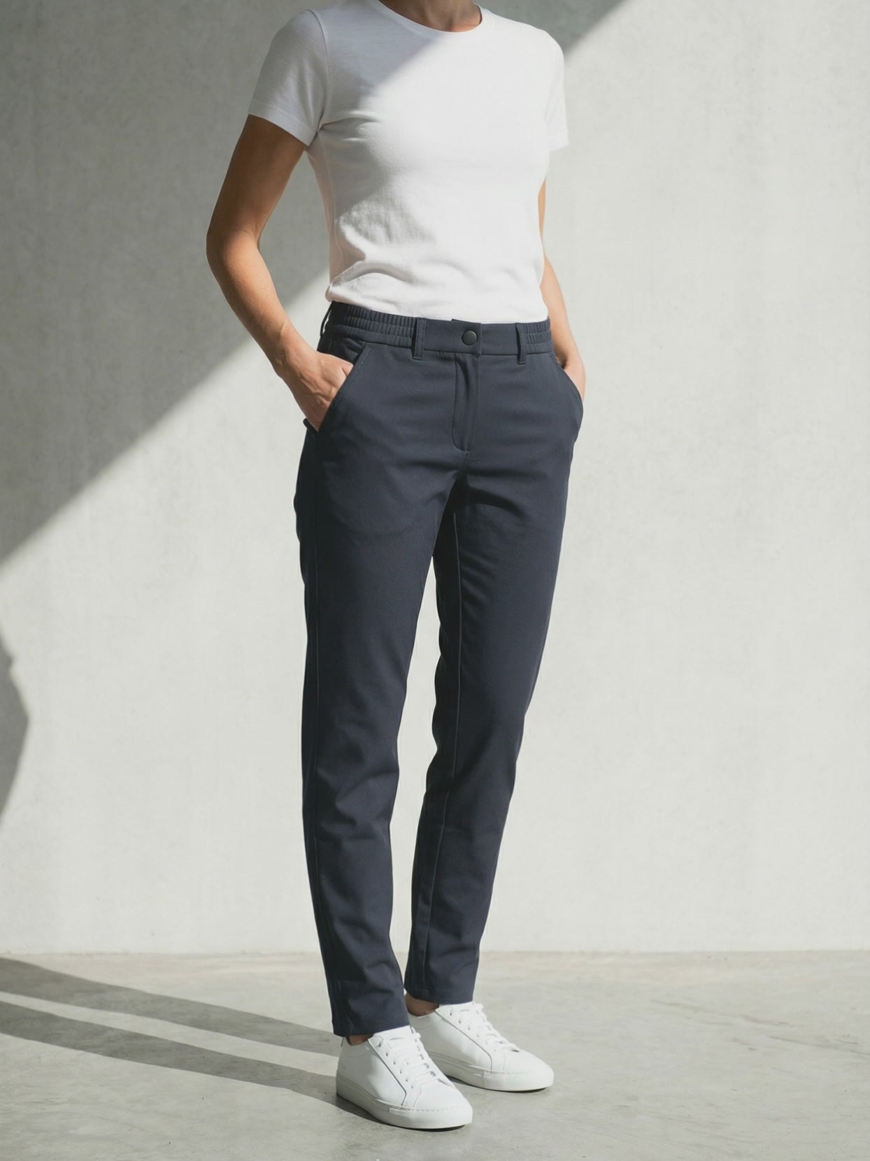 WOMAN MERINO PANTS Bleu Chic #en:color_chic-blue,fr:couleur_bleu-chic