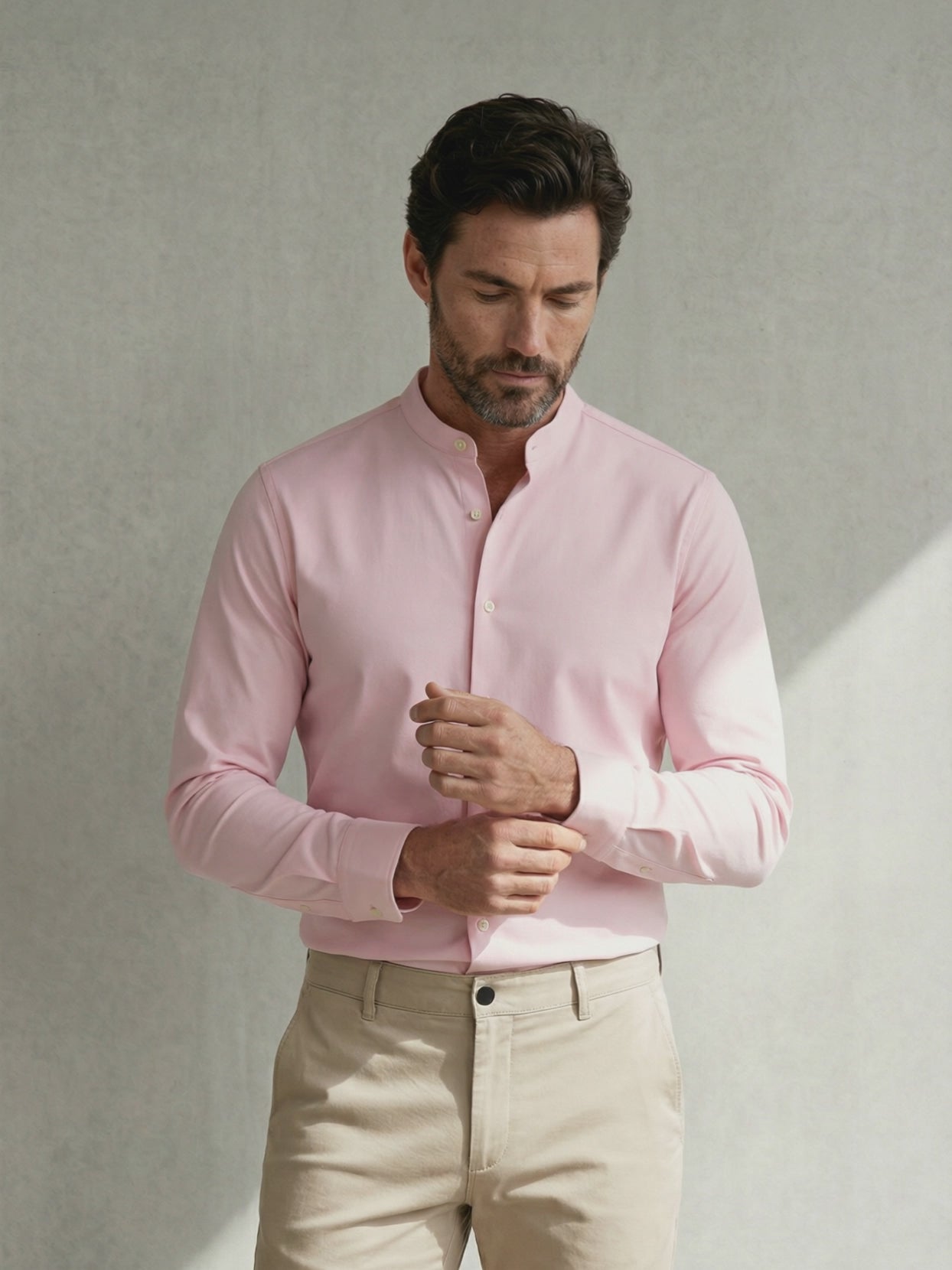 MAO STRETCH SHIRT Rose #en:color_pink,fr:couleur_rose