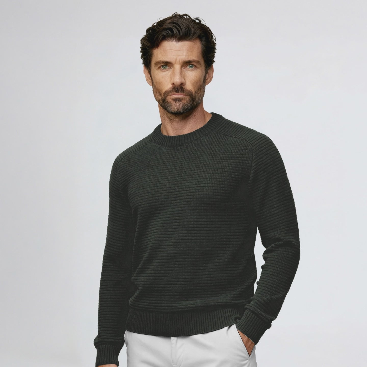 ATLAS PULLOVER Vert-sapin