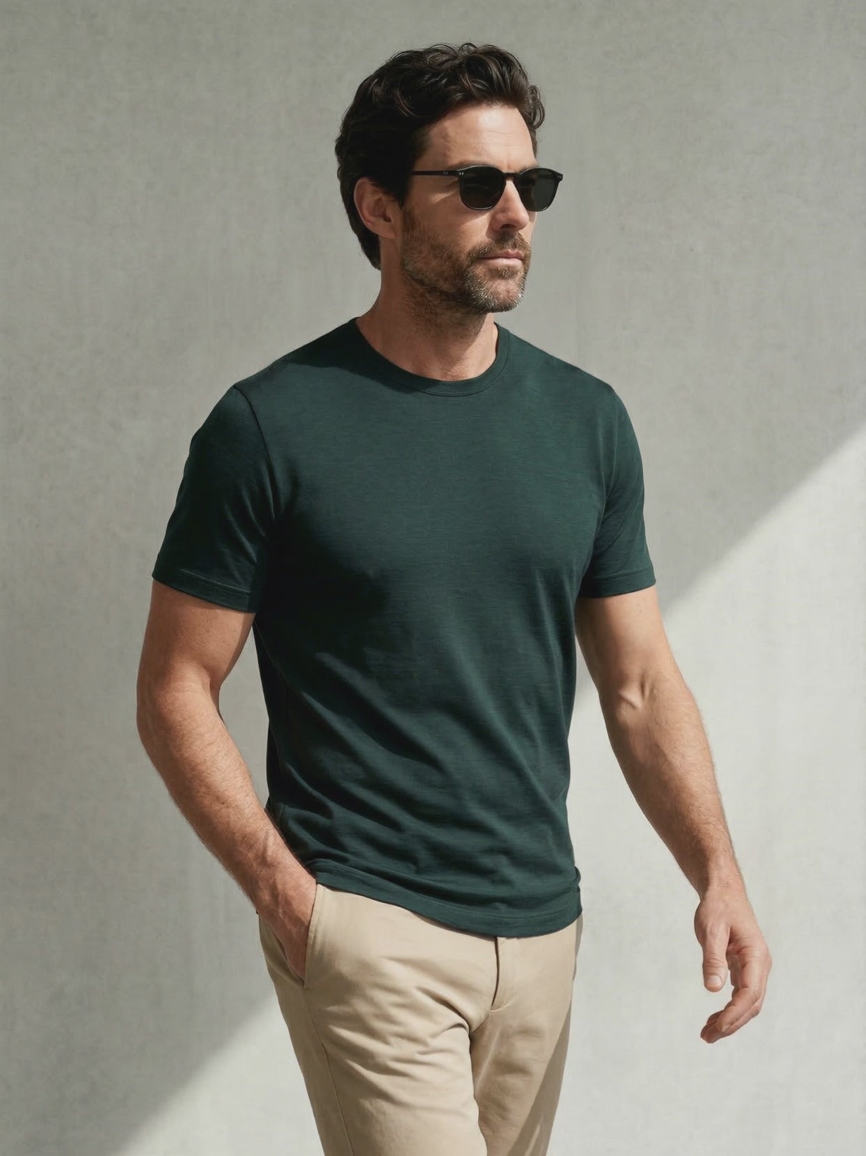 ACTION MERINO T-SHIRT Vert Sapin #en:color_pine-green,fr:couleur_vert-sapin