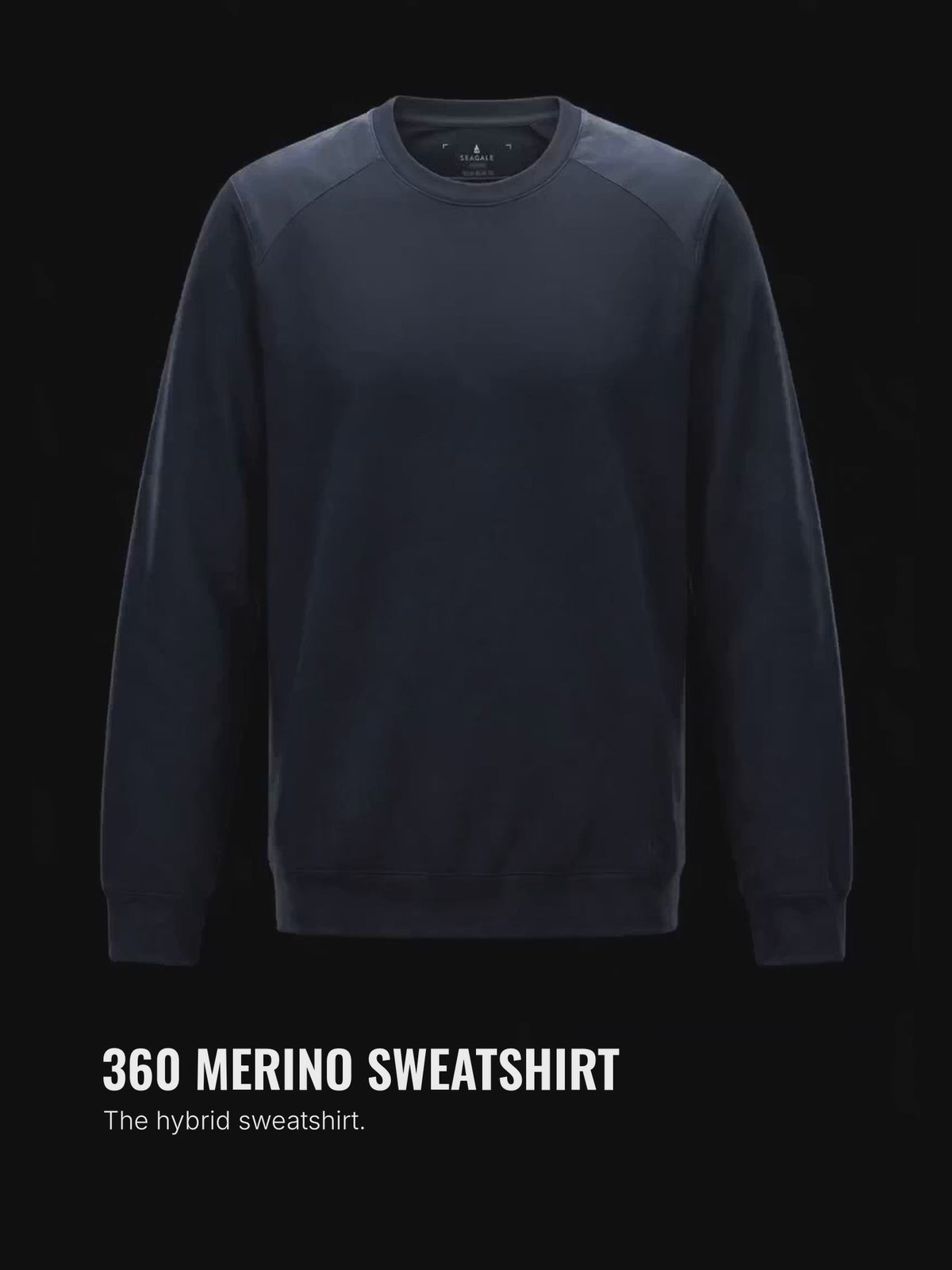 360 MERINO SWEATSHIRT Bleu chic  