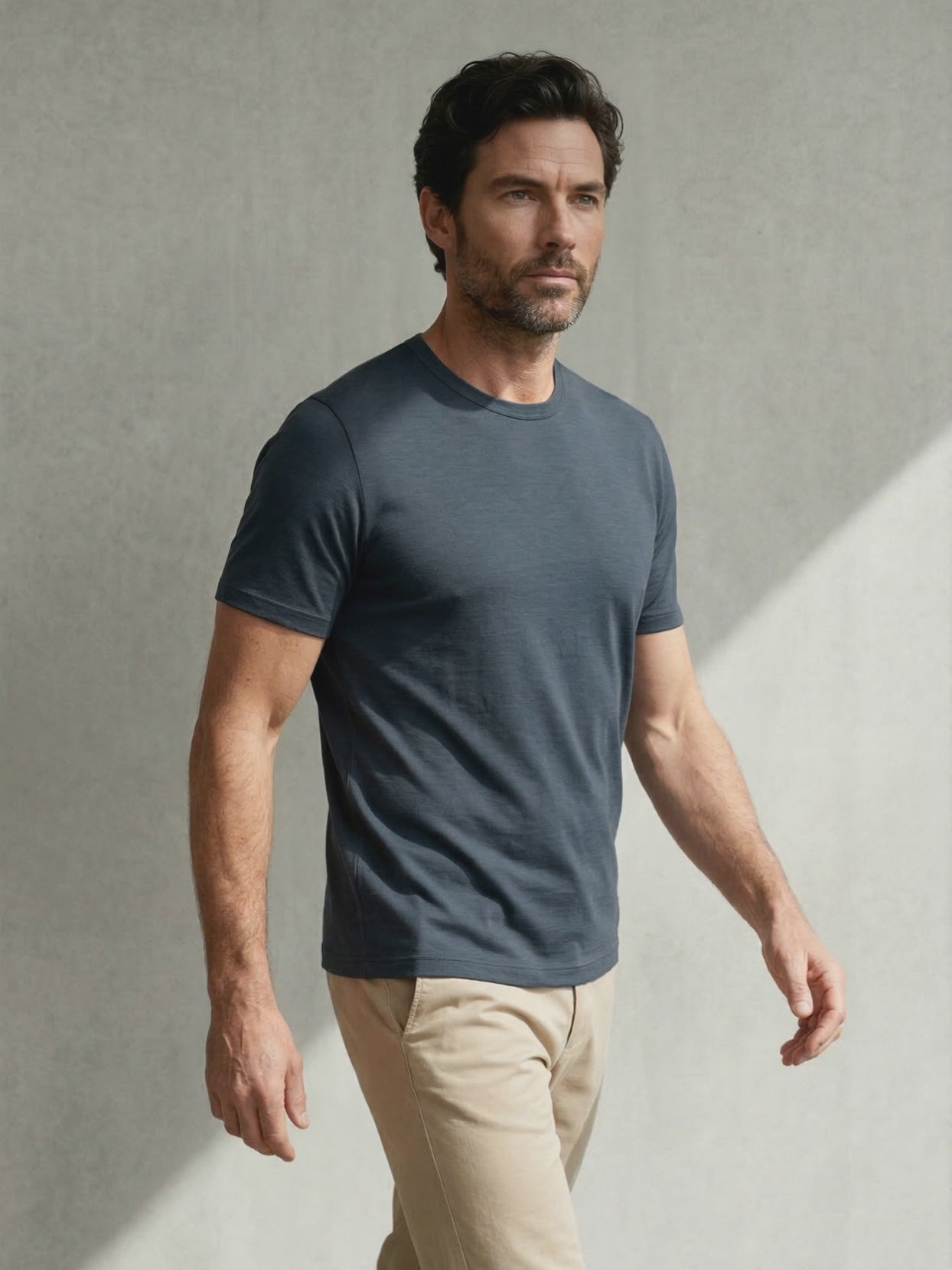 ACTION MERINO T-SHIRT Bleu Gris #en:color_grey-blue,fr:couleur_bleu-gris