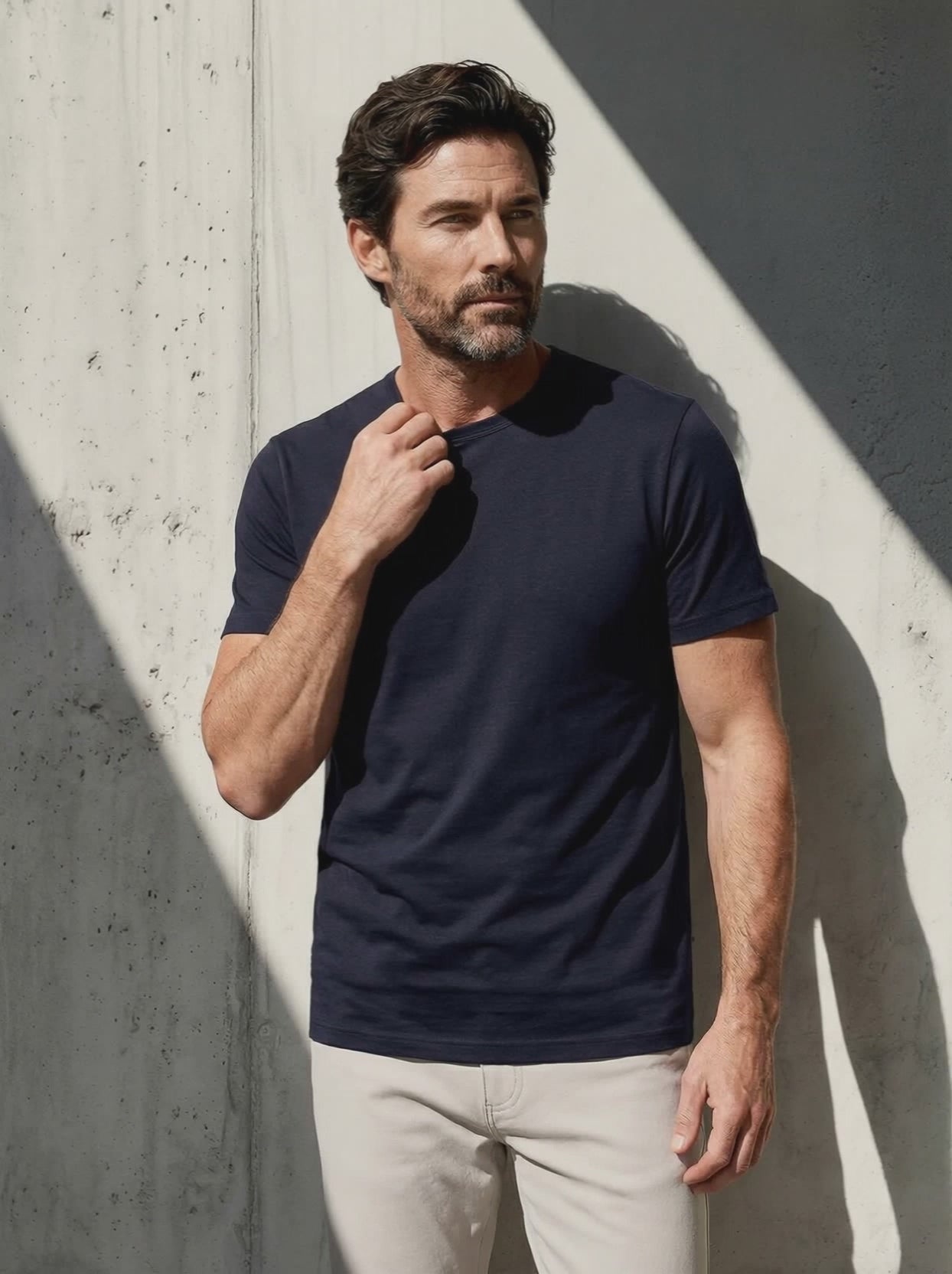 PURE MERINO T-SHIRT Bleu chic #en:color_chic-blue,fr:couleur_bleu-chic
