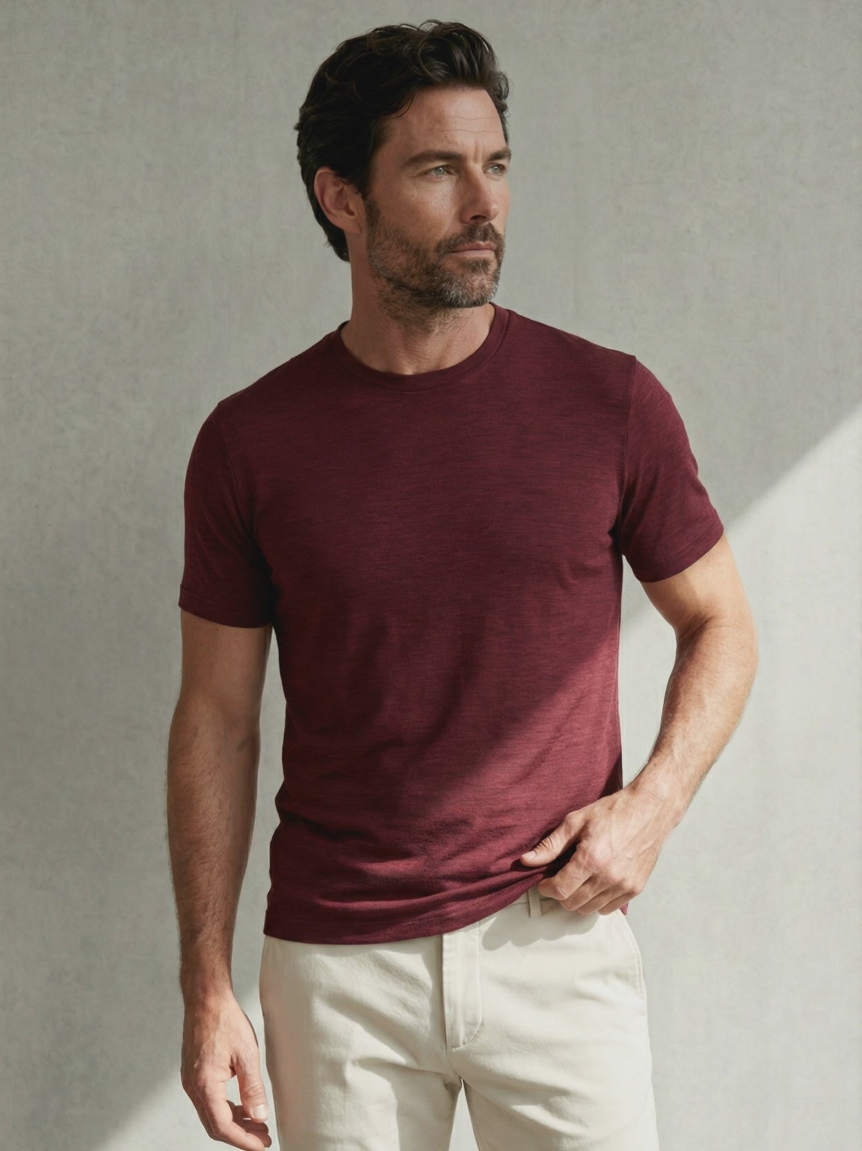 PERFORMANCE MERINO T-SHIRT Bordeaux 