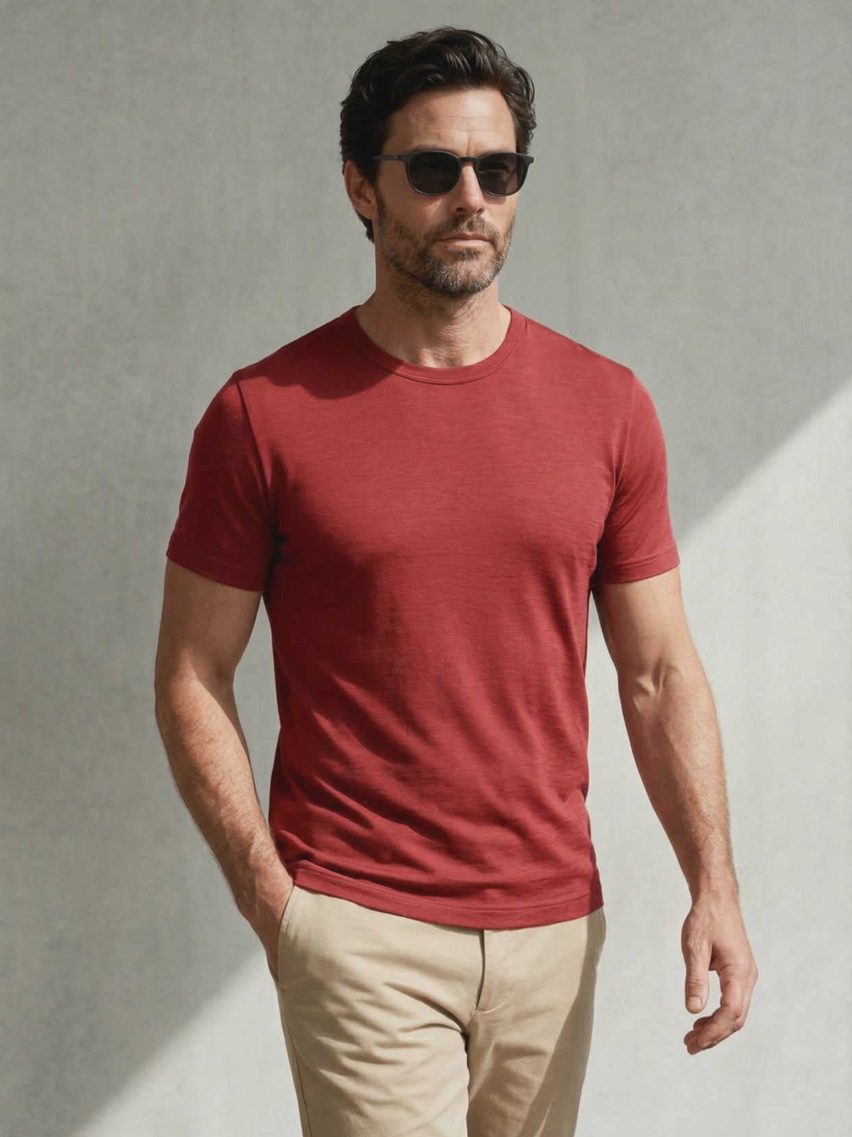ACTION MERINO T-SHIRT Rouge 