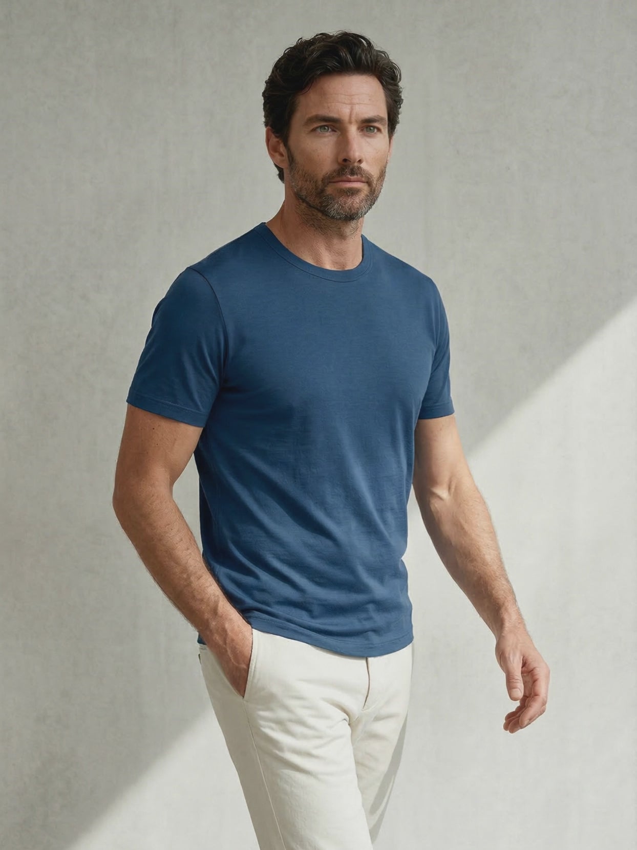 ACTION MERINO T-SHIRT Bleu Ocean 
