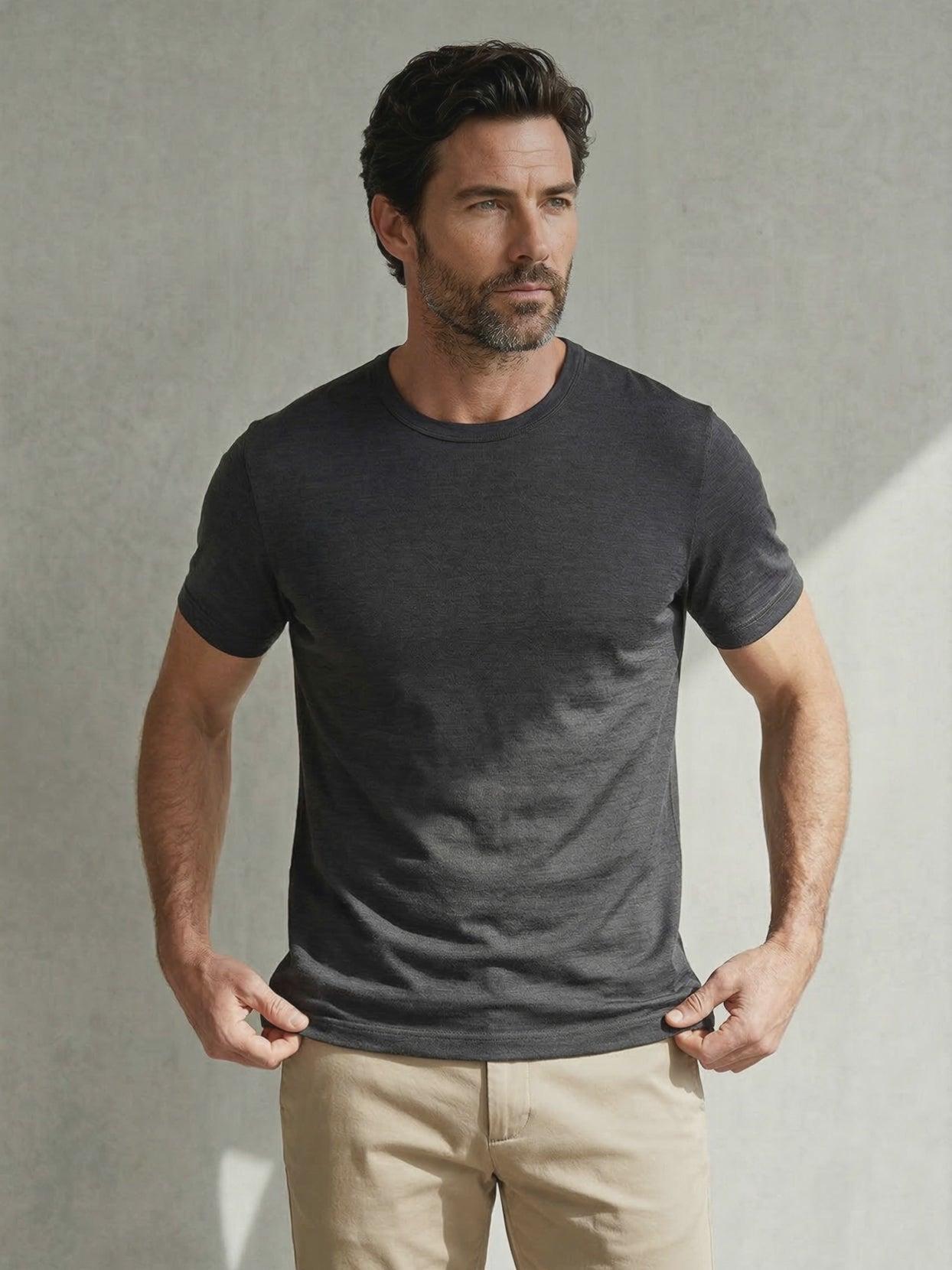 ACTION MERINO T-SHIRT Gris Anthracite #en:color_anthracite-gray,fr:couleur_gris-anthracite