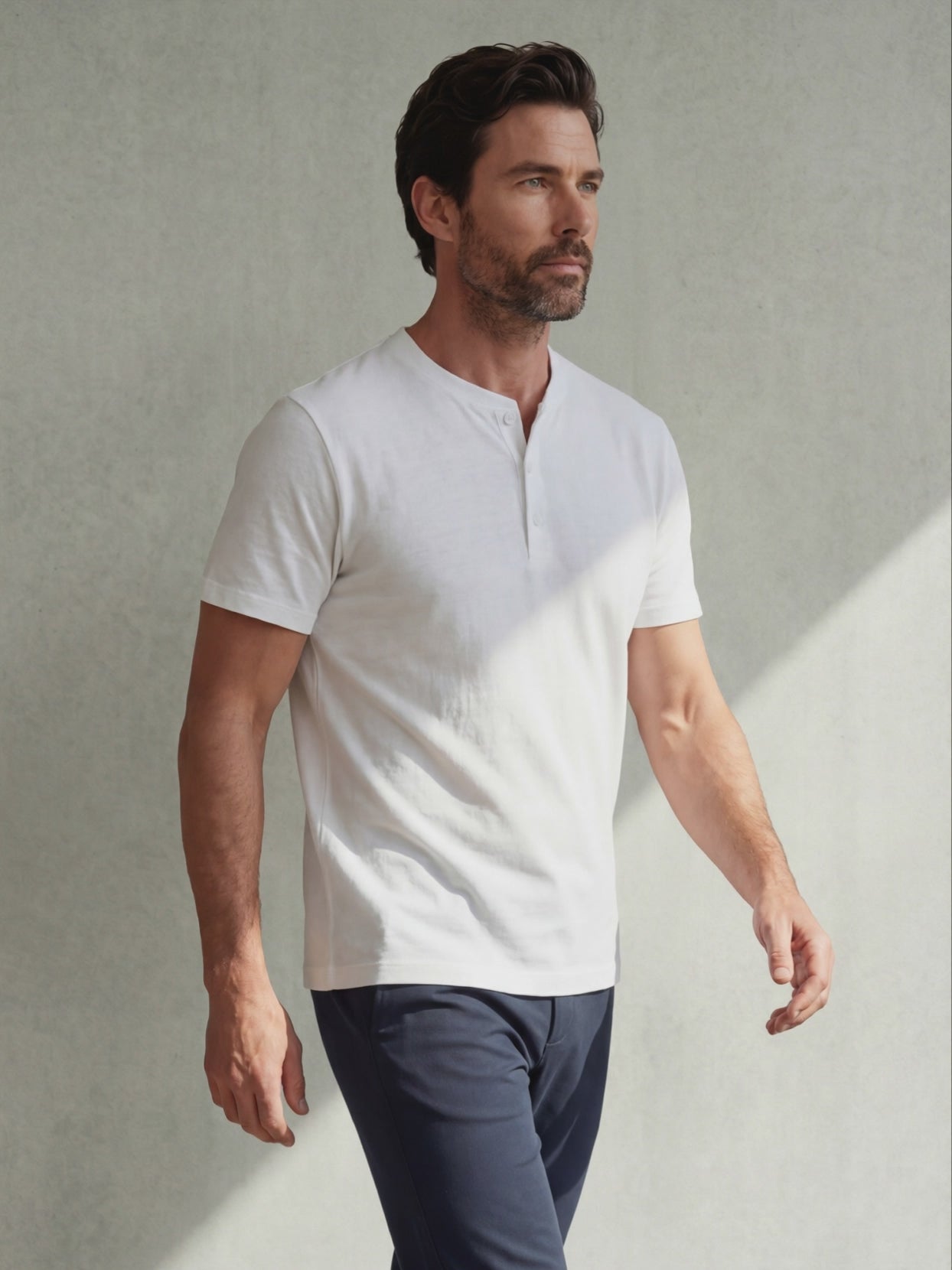 DRY HEMP HENLEY Blanc #en:color_white,fr:couleur_blanc