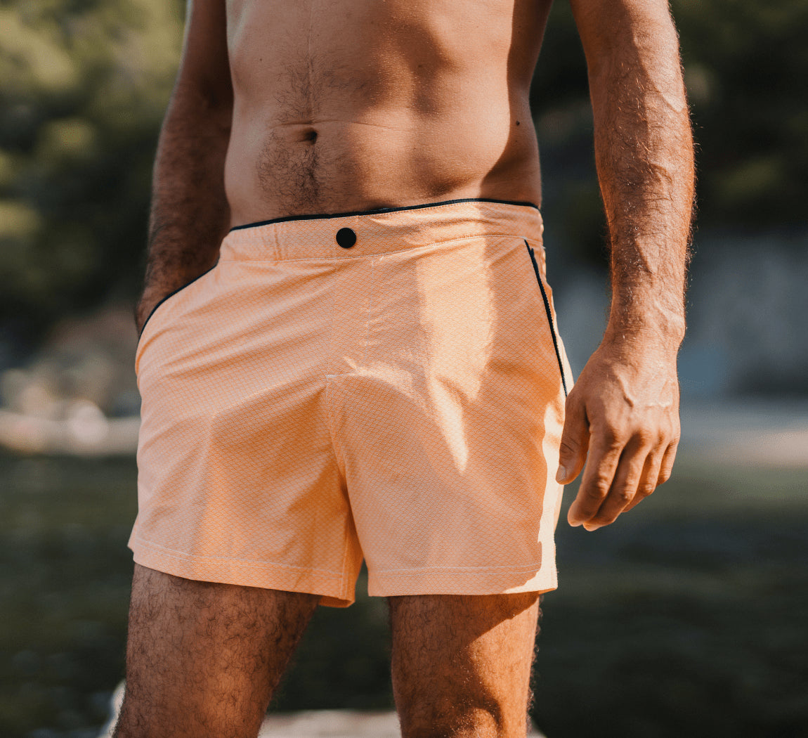SHORT SWIMSHORT Orange Waves 