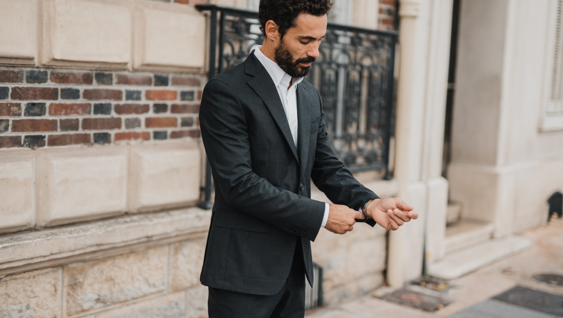 SMART MERINO BLAZER Gris Anthracite 