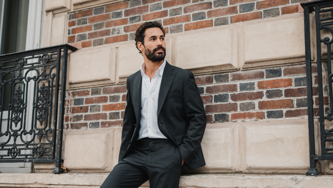 SMART MERINO BLAZER Gris Anthracite 
