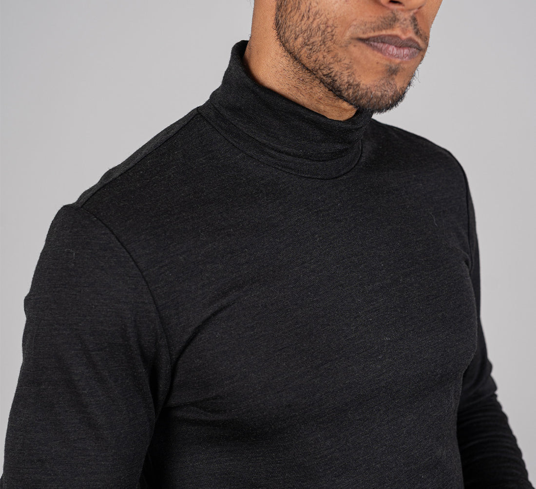 ULTIMATE MERINO TURTLENECK Noir 