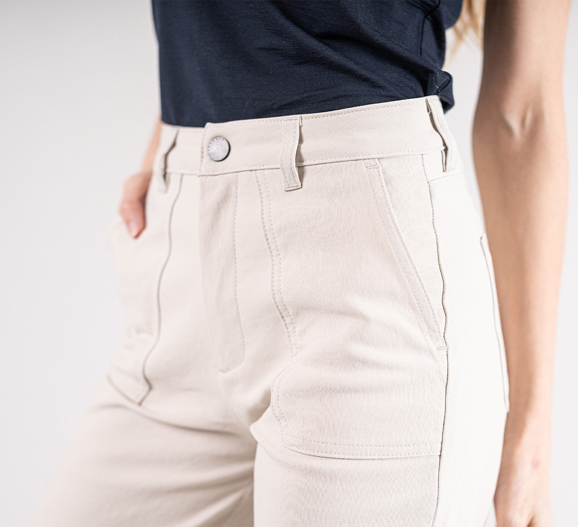 WOMAN CANVAS PANTS Mastic 