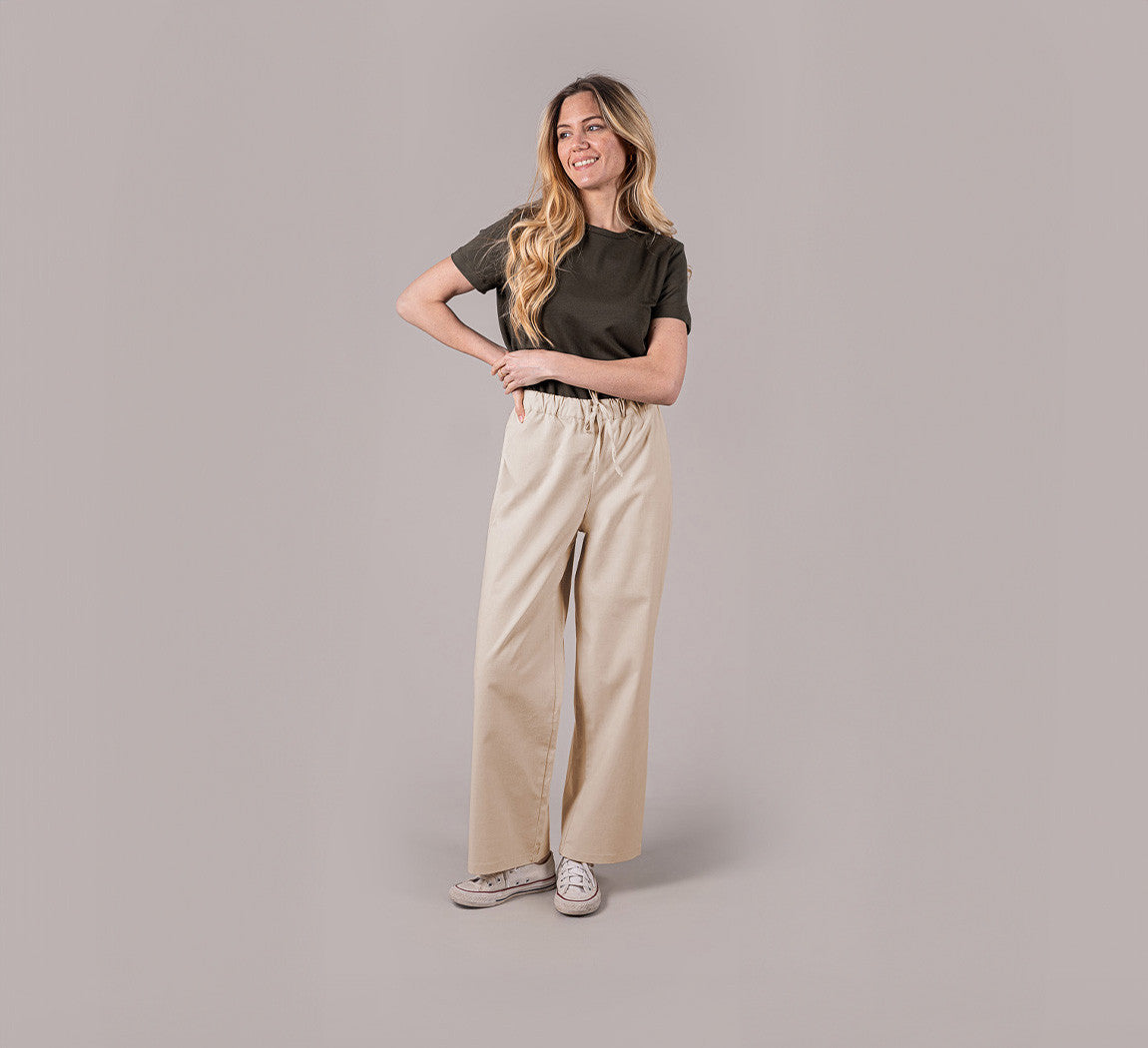 WOMAN HEMP PANTS Sable 
