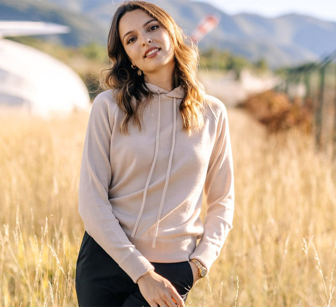 WOMAN MERINO HOODIE Sable 