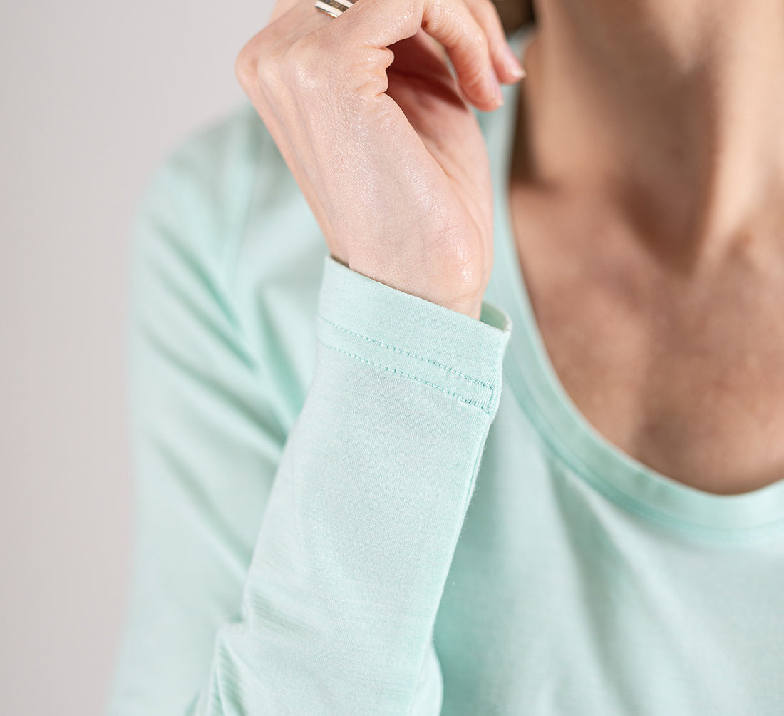 WOMAN MERINO LONG SLEEVES T-SHIRT Menthe 