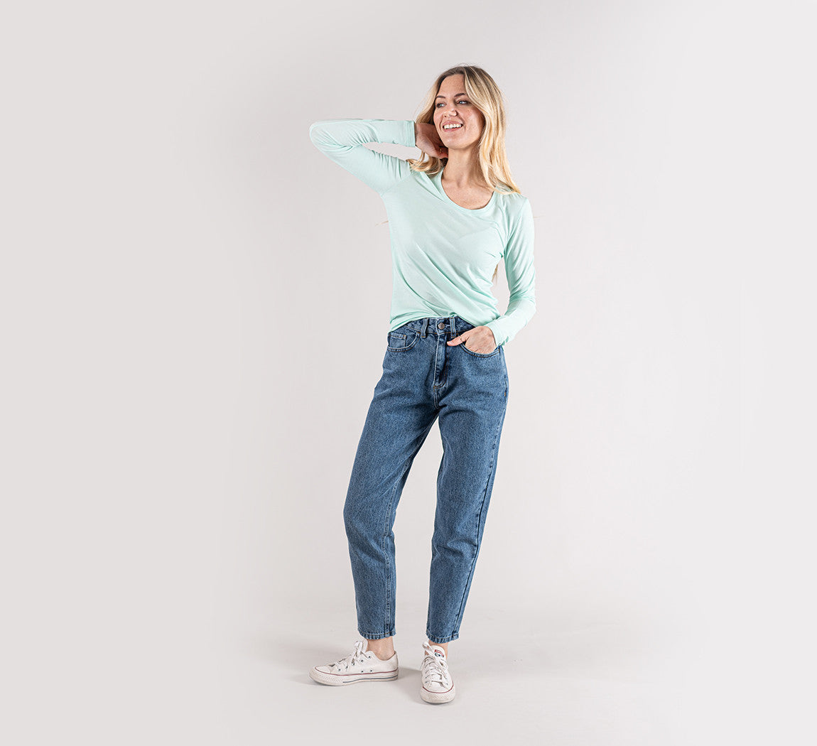 WOMAN MERINO LONG SLEEVES T-SHIRT Menthe 