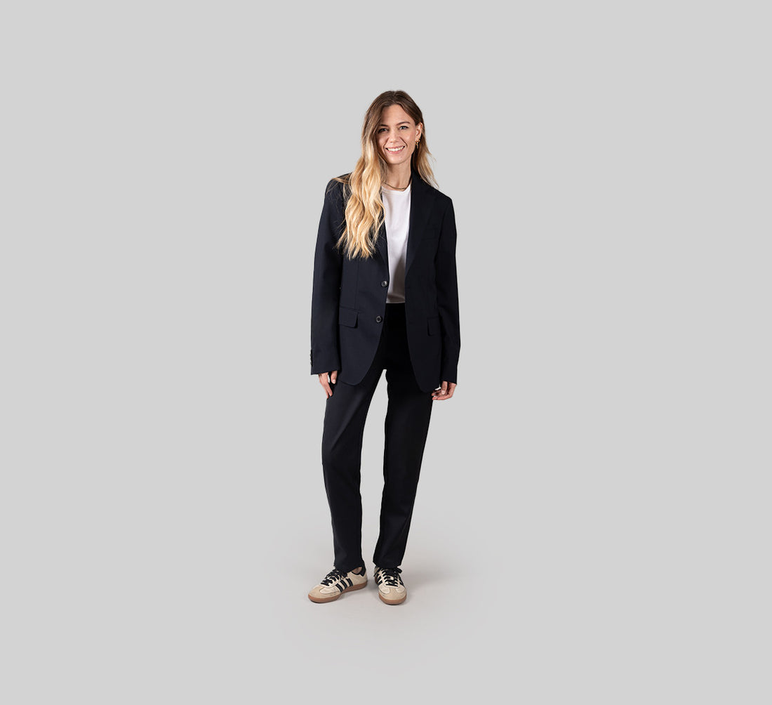 WOMAN MERINO PANTS Bleu Chic 