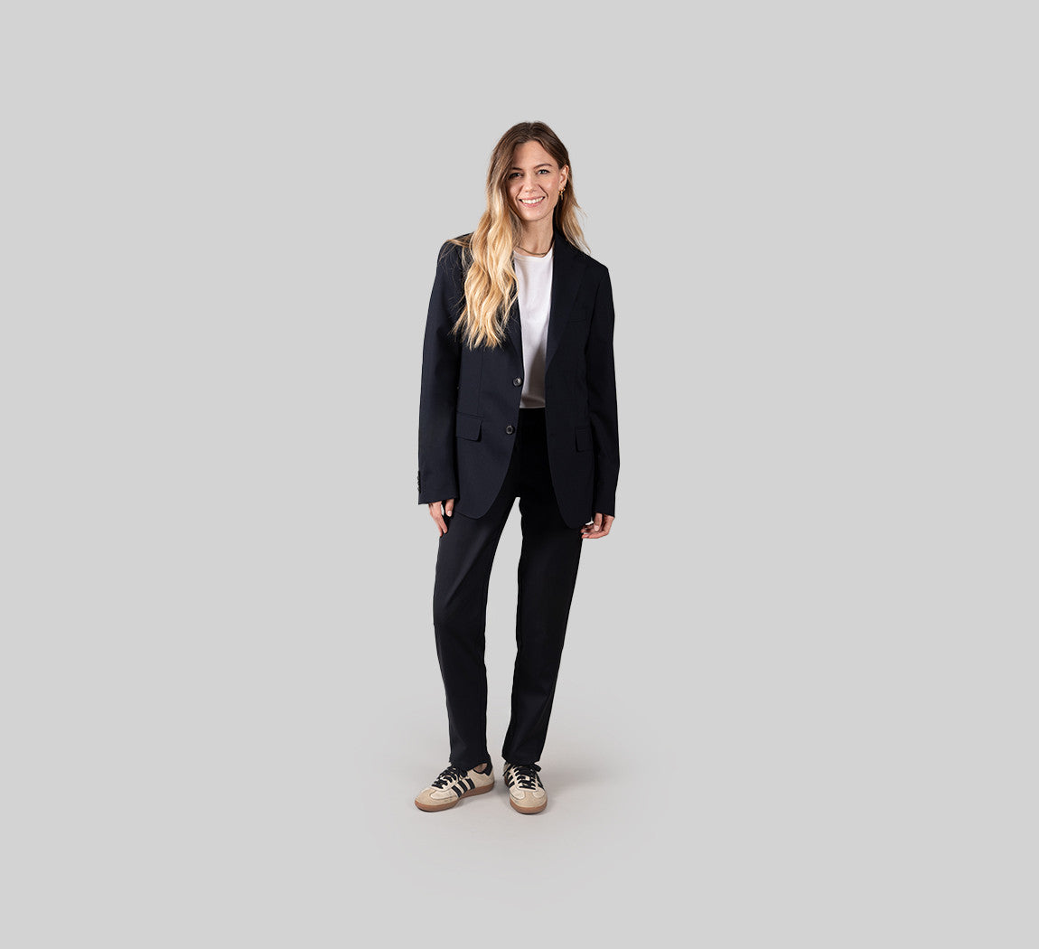WOMAN MERINO PANTS Bleu Chic 