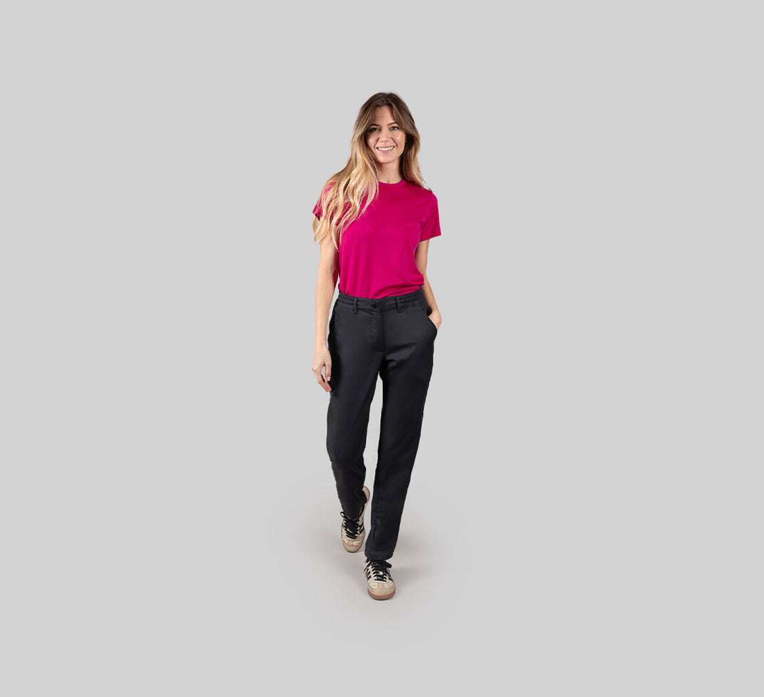 WOMAN MERINO PANTS Gris Anthracite 