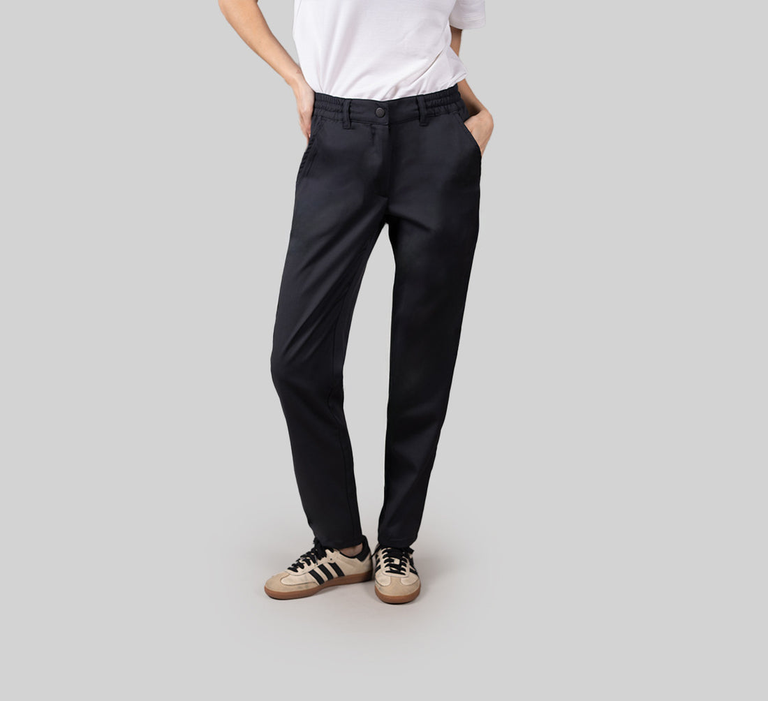WOMAN MERINO PANTS Bleu Chic