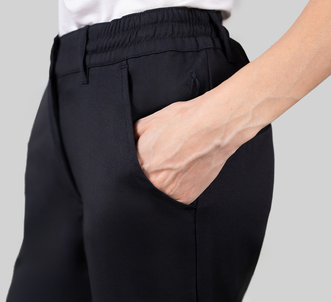 WOMAN MERINO PANTS Bleu Chic 