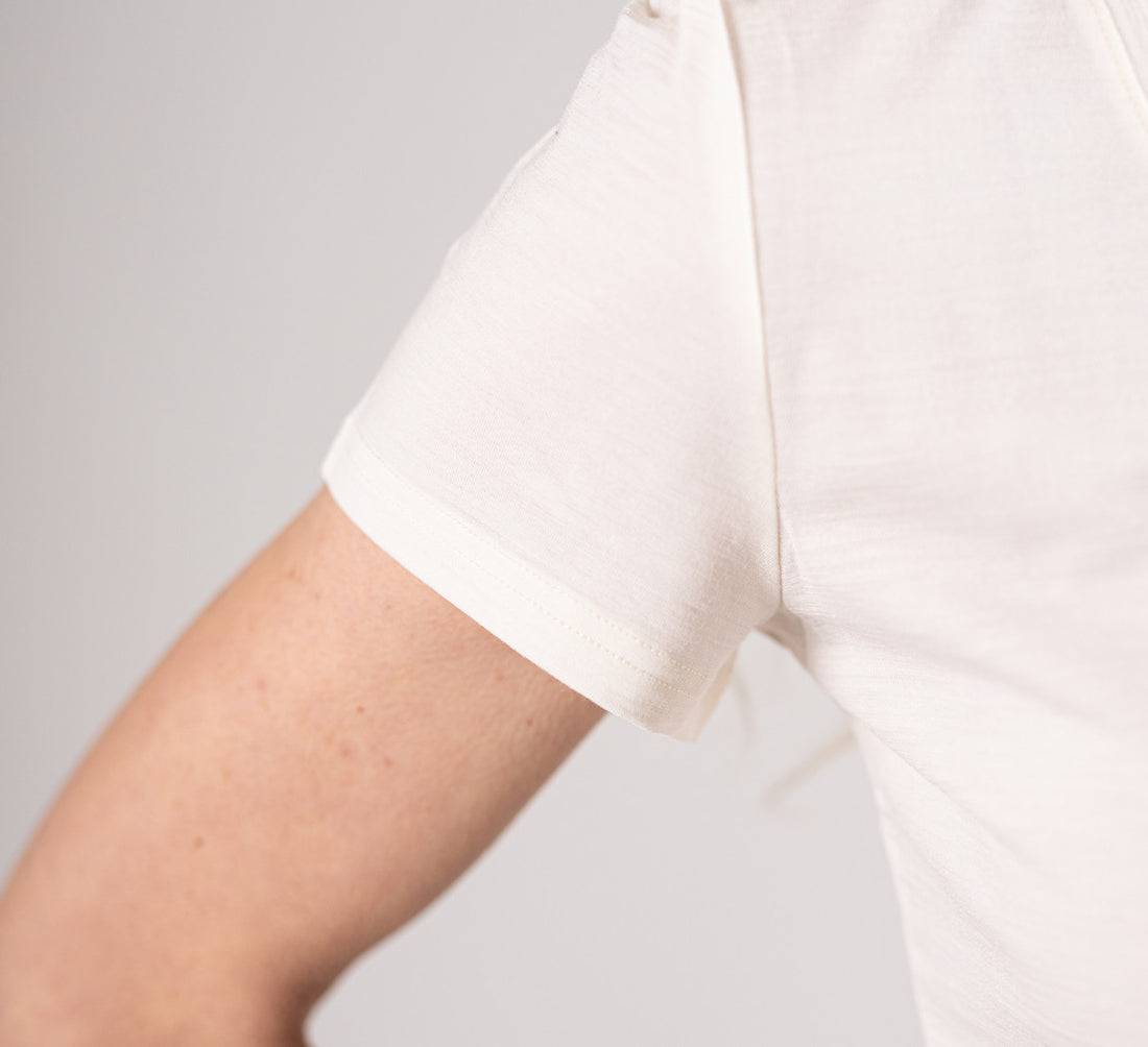 WOMAN MERINO T-SHIRT Ivoire 