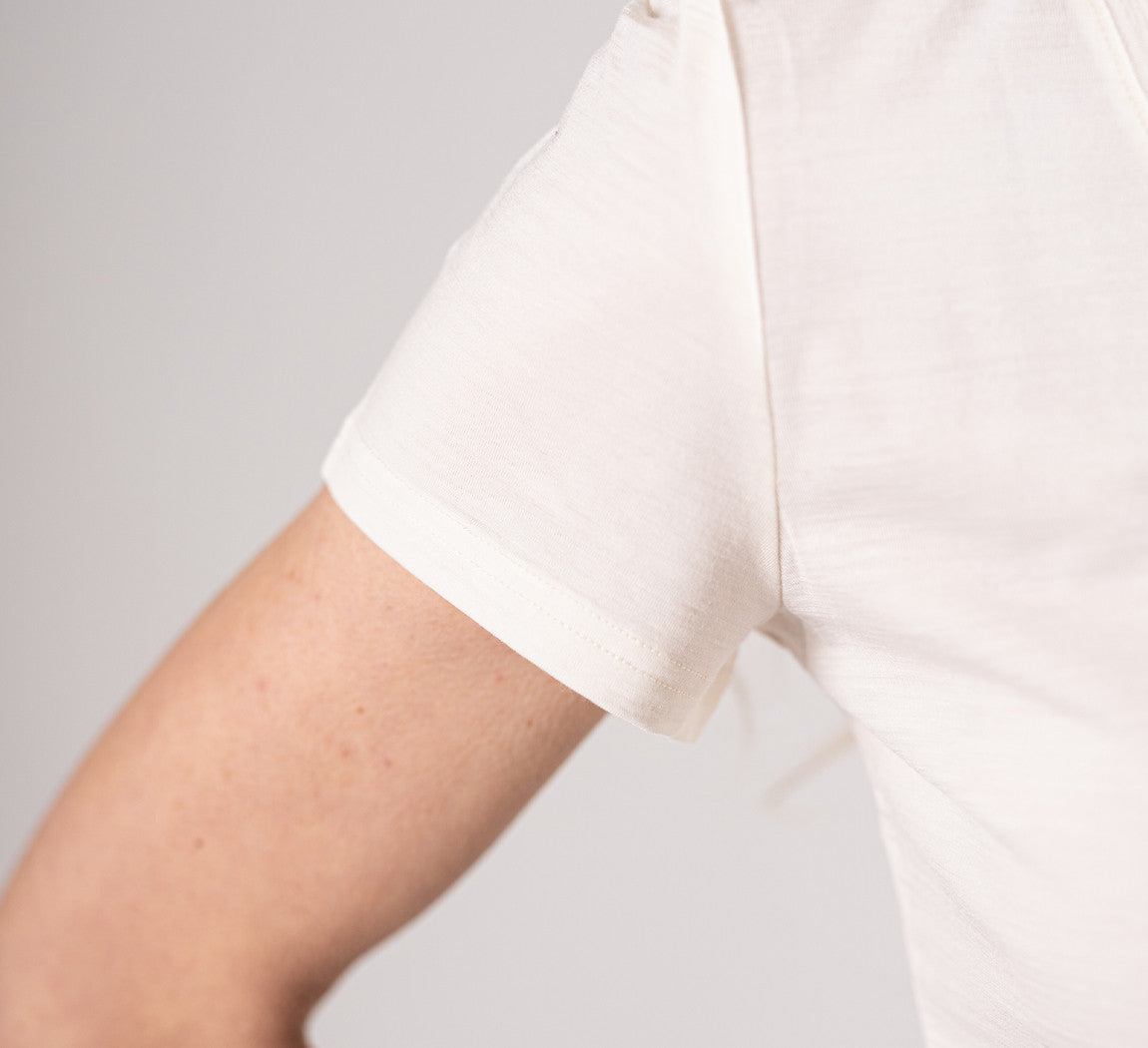 WOMAN MERINO T-SHIRT Ivoire 