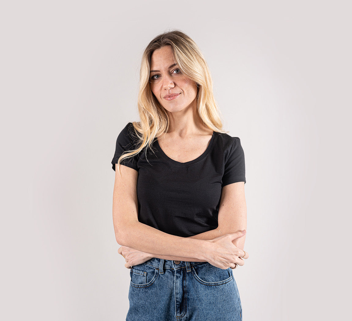 WOMAN MERINO T-SHIRT Noir 