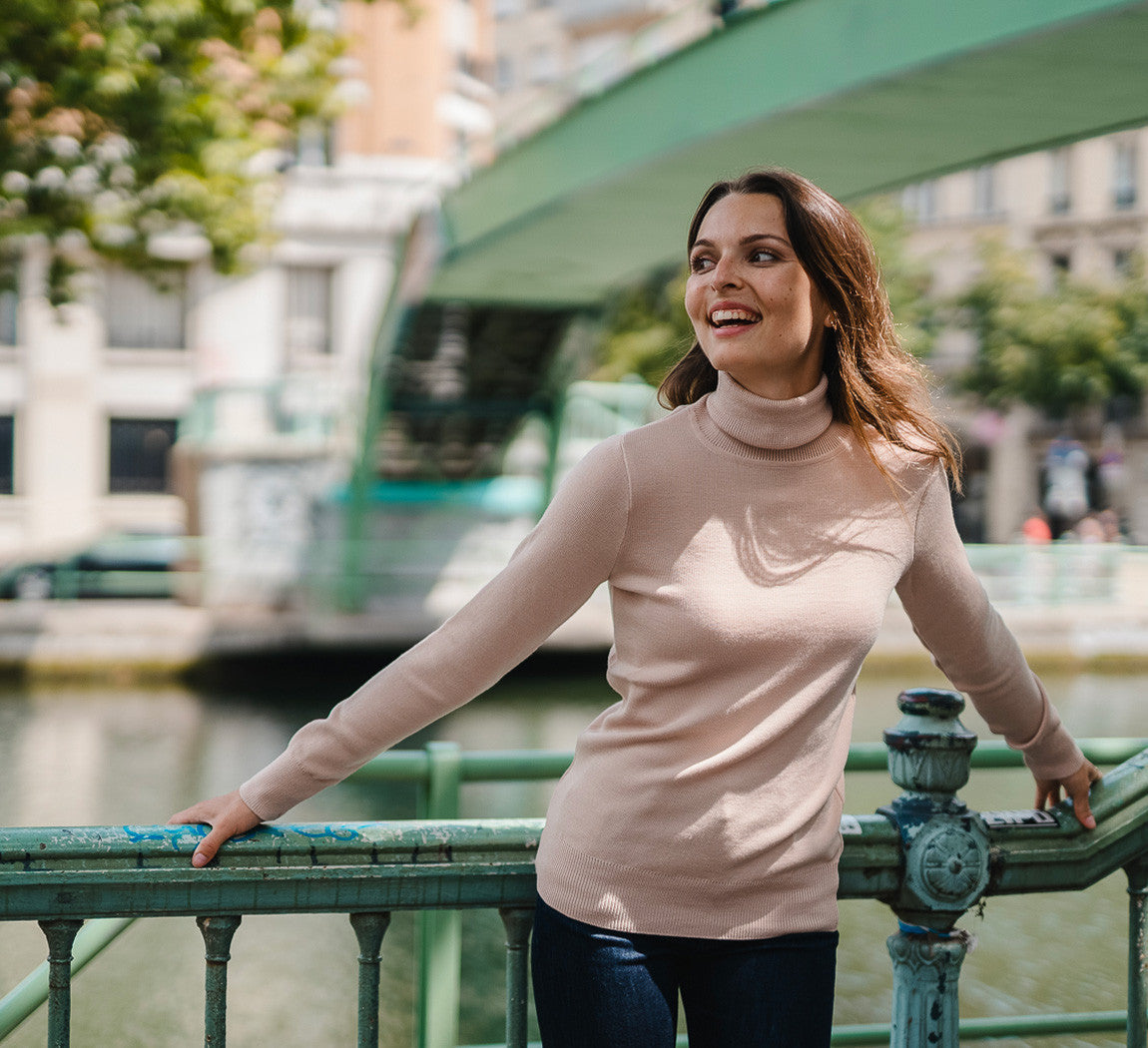 WOMAN MERINO TURTLENECK Sable 