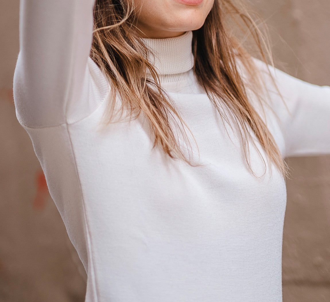 WOMAN MERINO TURTLENECK Blanc 