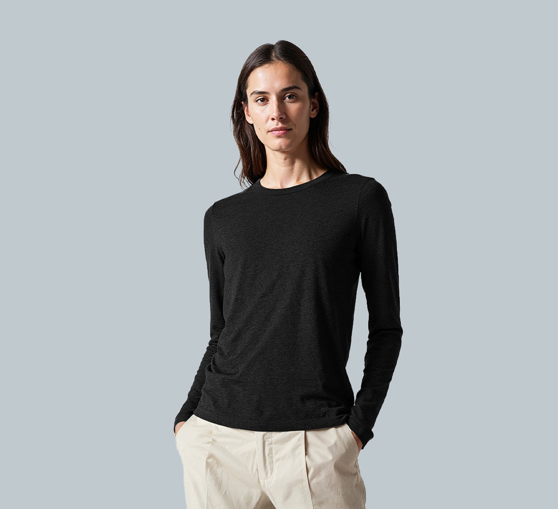 WOMAN PERFORMANCE MERINO LONG SLEEVES T-SHIRT Noir 