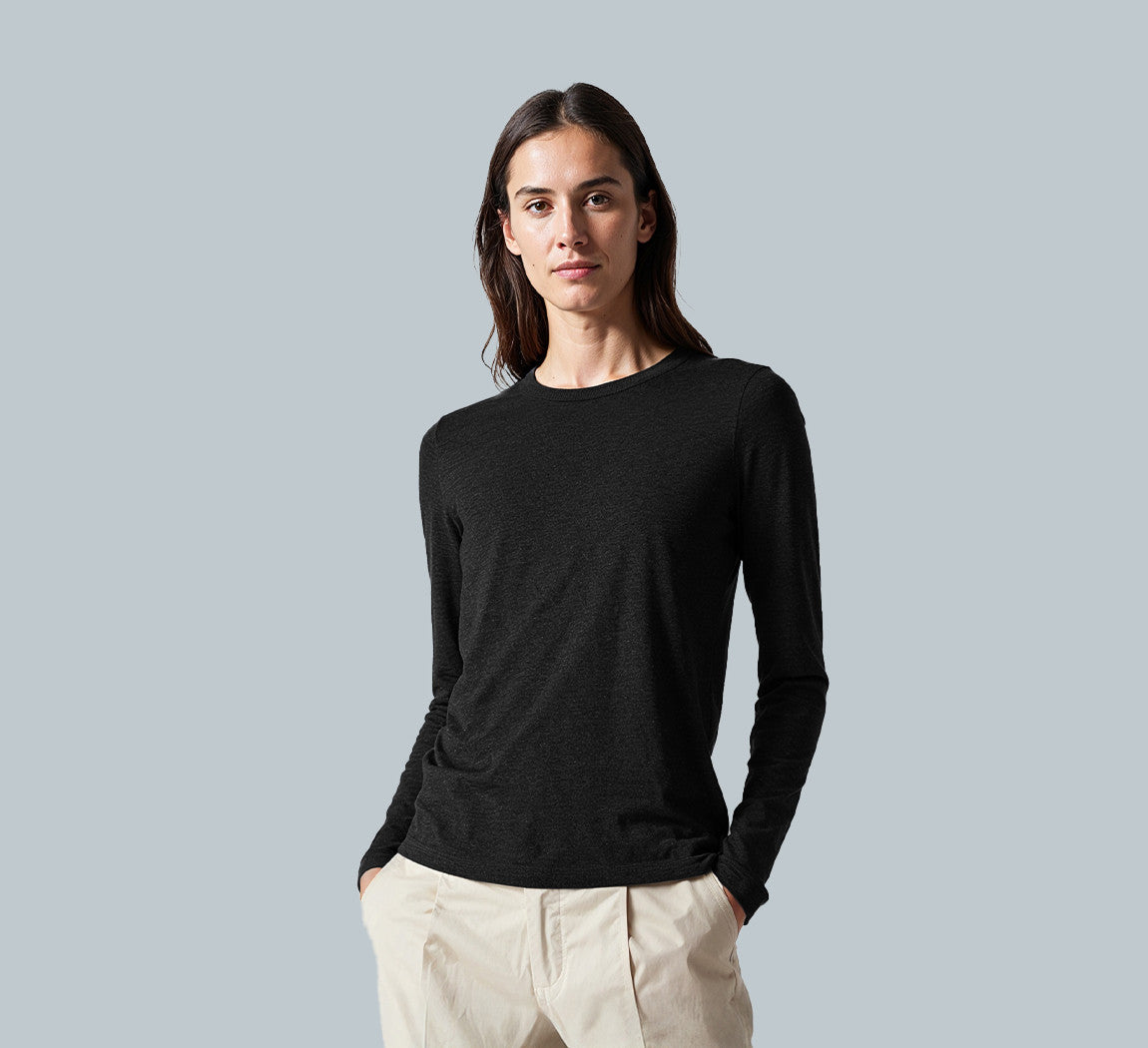 WOMAN PERFORMANCE MERINO LONG SLEEVES T-SHIRT Noir 