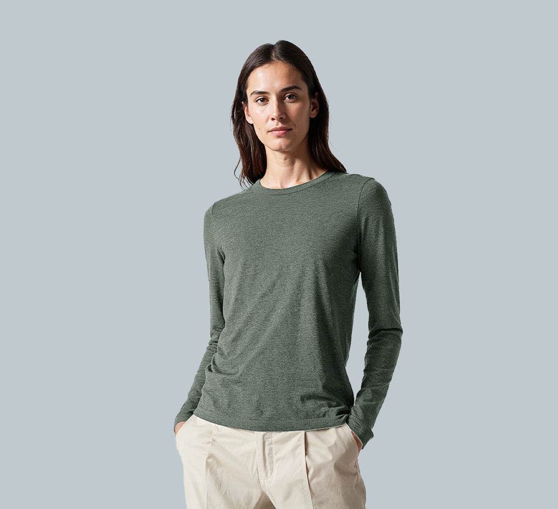 WOMAN PERFORMANCE MERINO LONG SLEEVES T-SHIRT Gris Clair 