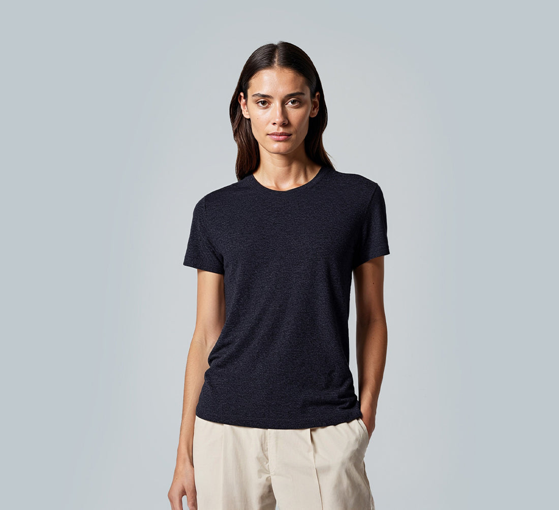 WOMAN PERFORMANCE MERINO T-SHIRT Bleu Chic 