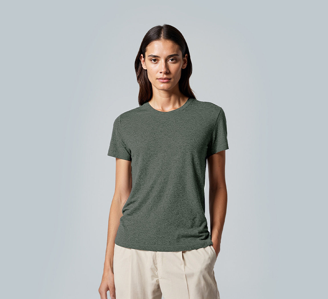 WOMAN PERFORMANCE MERINO T-SHIRT Gris Clair 