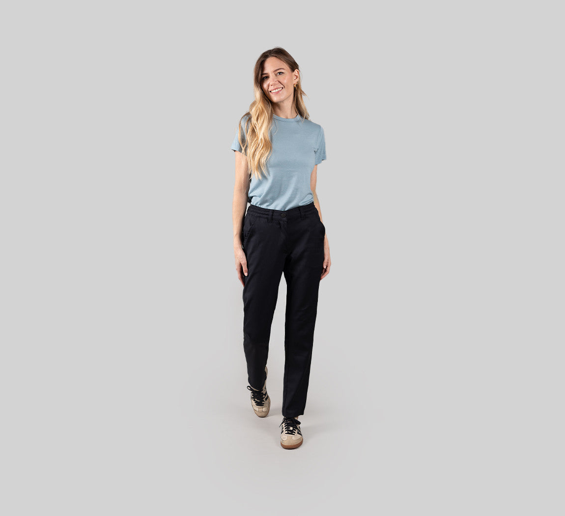 WOMAN PREMIUM MERINO T-SHIRT Bleu Ciel 